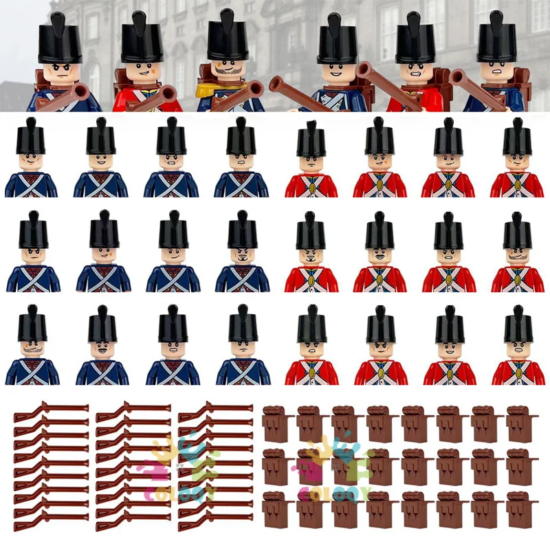 

Kids Toys 12pcs/lot Napoleon Imperial Navy Soldiers Building Blocks Blue Red Mini Action Figures Toys For Kids Birthday Gifts