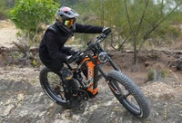 Vélo électrique HEZZO K9, moteur 1500W, batterie 52V21AH, cadre en fibre de carbone, pneus larges 26×4,5 pouces, frein à disque hydraulique, vélo électrique tout-terrain de montagne 7