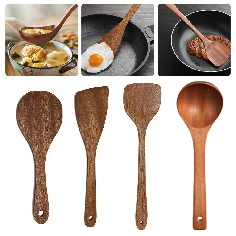 Kitchen Cooking Utensils Ebony Spatula Spoon Non Stick Pan Special Stir Fry Shovel High Temperature Resistant Wooden Spatula