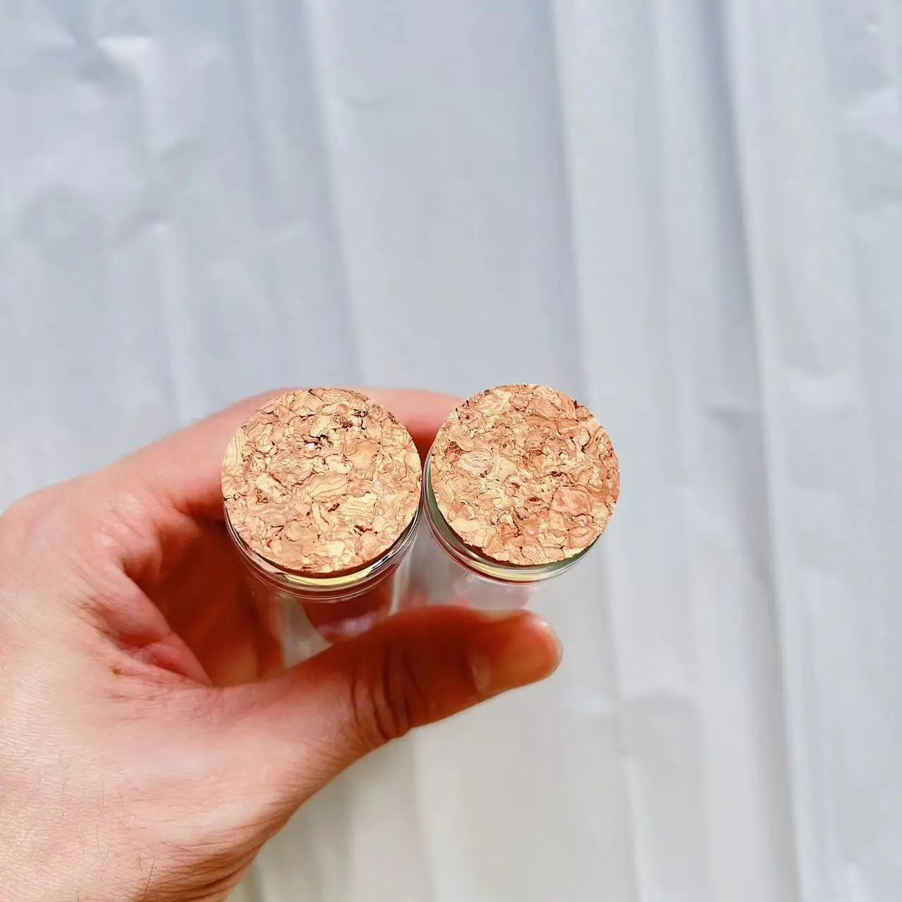 15 Pcs Glass tubes 20*30*80mm 40ml Glass bottle with Cork Lids Wishing bottles Glass Jars Spice Jars Test Tubes for Art Craft 2