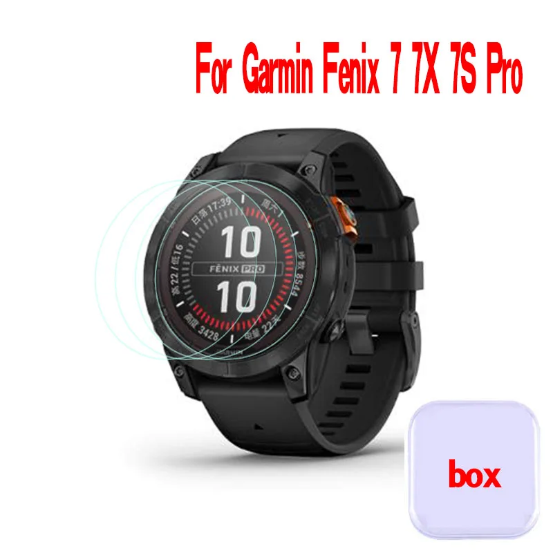 

2 4PCS 9H Premium Tempered Glass For Garmin Fenix 7 7X Pro 7S 6S 6 6X Pro 5S 5 Smart Watch Screen Protector HD Film Accessories