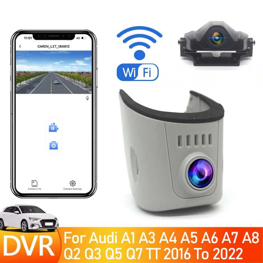 

Plug and play Car DVR Wifi Video Recorder 4K Dash Cam Camera UHD 2160P For Audi A1 A3 A4 A5 A6 A7 A8 Q2 Q3 Q5 Q7 TT 2016 To 2022