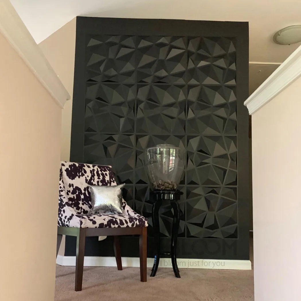 PVC 3D 벽 패널 장식 벽 천장 타일, 클래딩 방수, 회사 로고, 로비 배경, 홈 오피스 장식 