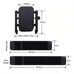 Universal Rotatable Car Phone Holder for Easy One - Handed Operation During Driving and Navigation (Black)
