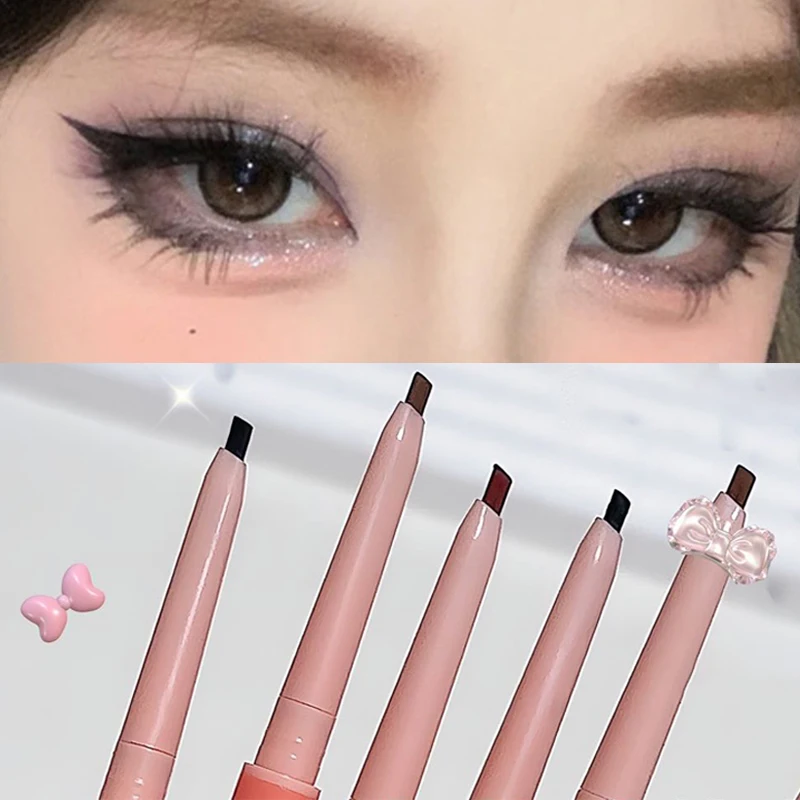 Silky Black Brown Eye Liner Pencil Waterproof Eyeliner Pen Natural Matte Eyeliner Long-lasting Easy To Color Eye Makeup Cosmetic 3