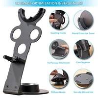 UPGRADED Hair Dryer Holder for Dyson Supersonic Hairdryer with Cable Organizer, Heavy Alloy Steel Stand, Piano Painting Surface 2