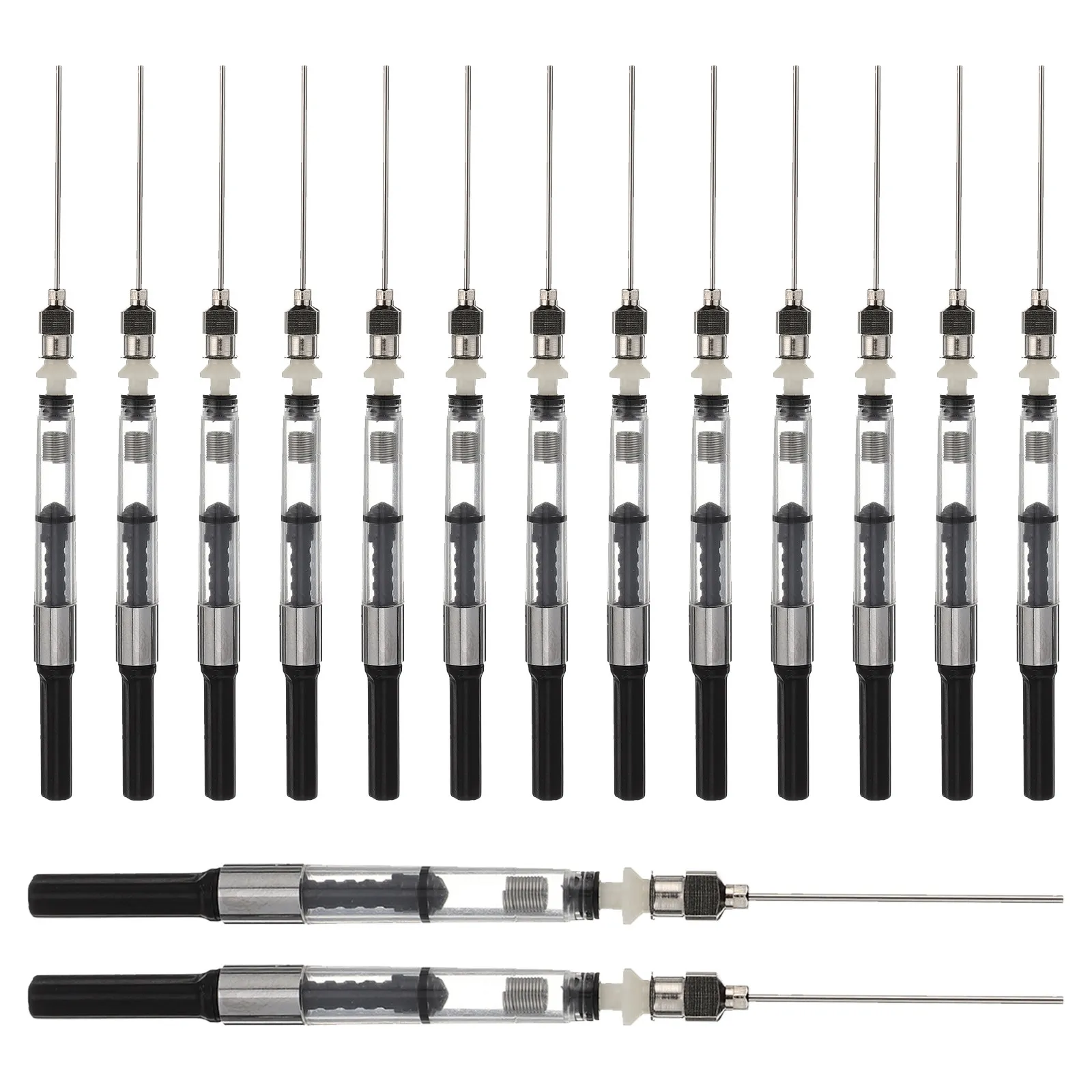 20Pcs 만년필 잉크 주사기 필러 소형 휴대용 스프링 컨버터 호환 3.4mm 2.6mm 카트리지 펜 유니버설 만년필