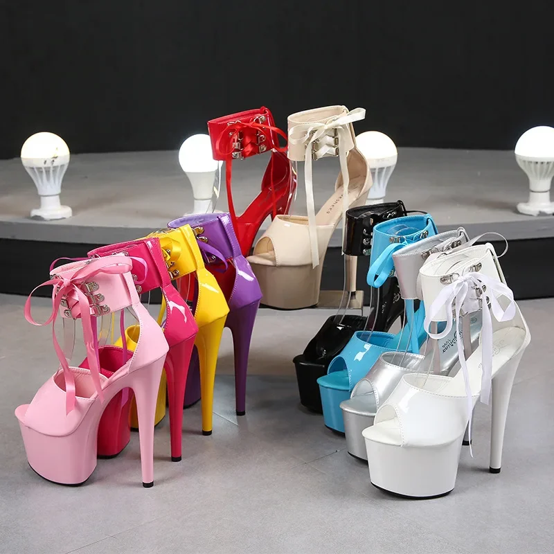 

Женские туфли на толстой подошве, летние туфли-лодочки для танцев на шесте, обувь в готическом стиле для свадьбы, 2024