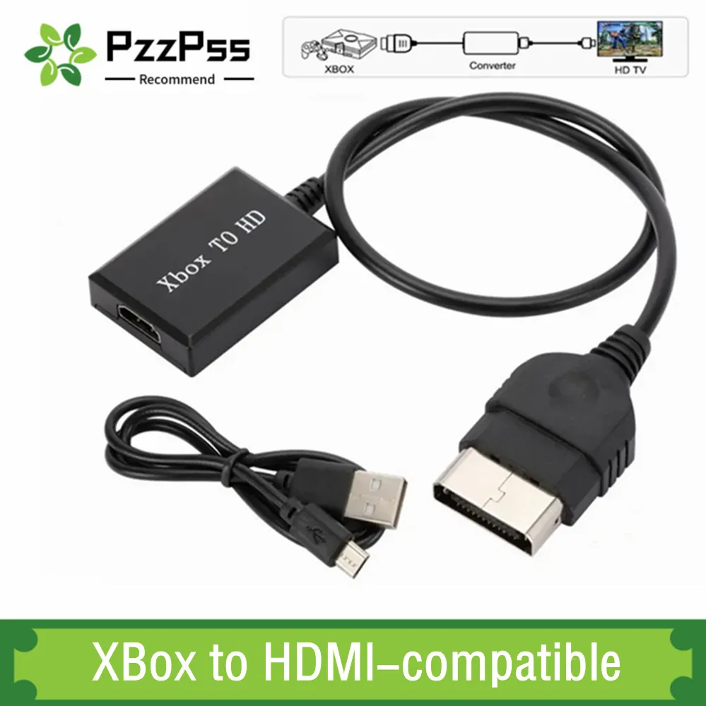 

PzzPss XBox to HDMI-compatible Video Converter Adapter HD 1080P/720P With USB Power Cable For Models Of Original Consoles