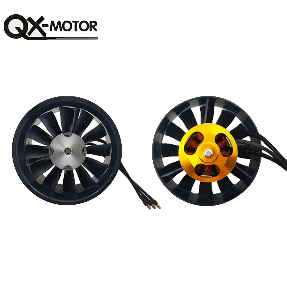 64mm EDF Set 3s 4s 6s Brushless Motor with 12 Blades Ducted Fan 60A 80A esc for RC Airplane Model Parts 2