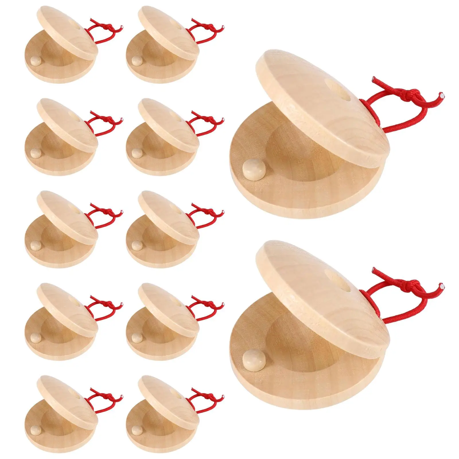 12Pcs Musical Castanets Education Toy Clapper Board for Adult Kids Children