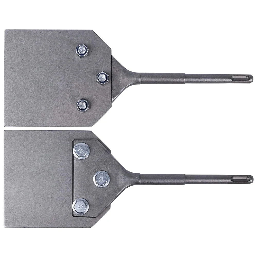 

4 inch Wide Tile Flakes and Adhesive Removal Blades-Suitable for SDS-Plus Demolition Hammers and Hammer Drills