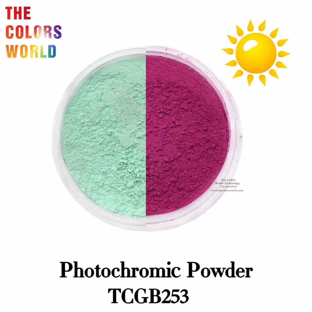 TCT-775 Photochromic Pigment Dye Powder For Color Changing Paint Indoor Clolorless Outdoor Colorful Solar Sensitive to Sunlight