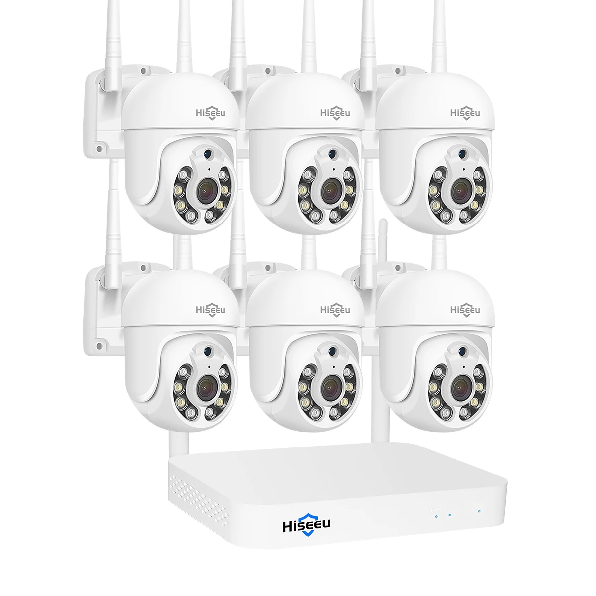 Hiseeu 5MP WiFi CCTV PTZ كاميرا نظام الأمن عدة 10C...