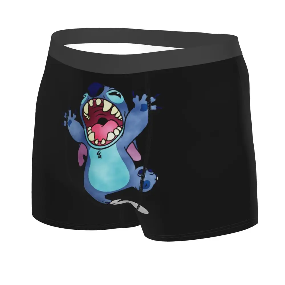 Custom Stitch Lion Cute Boxers Shorts Men's Disney Movie Briefs Underwear Fashion Underpants