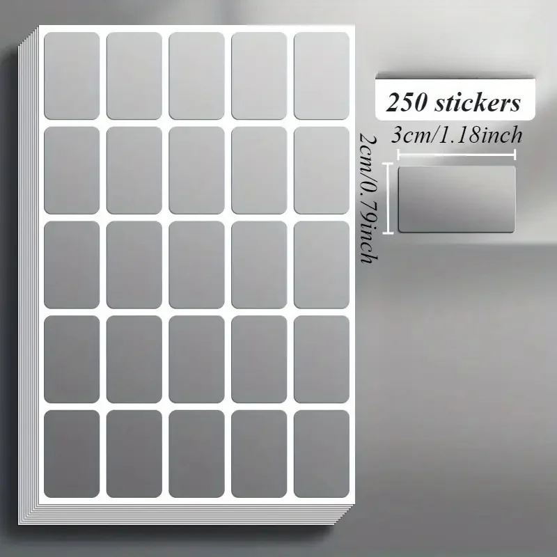 160/250pcs Detachable Waterproof Label Stickers, Handwritten Label Paper Suitable for Office Storage Boxes, Relocation Folders