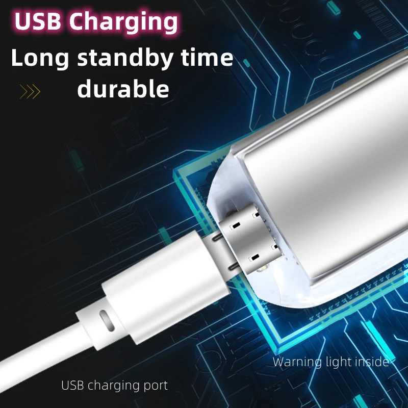 2pcs Led Car Interior  Door Light USB Charging Wireless Magnetic LED Car Door Welcome Light Anti-collision Signal Lamp