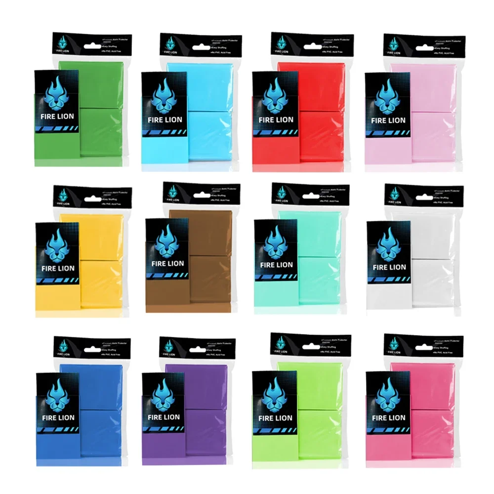 Trading Card Sleeves Solid Matte Top Loading Card Protector 100PCS/Set 62x89mm Japanese Size For YGO