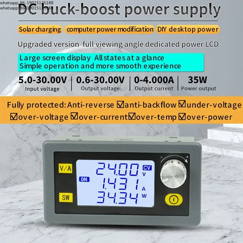 새로운 35w/80w dc 벅 펄스 컨버터 dc cv 가변 전압 조정기 dc 전원 공급 장치 안정화 모듈 6-36v 5-30v