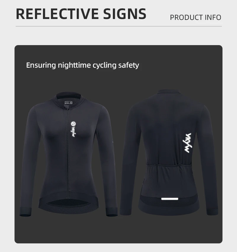 YKYWBIKE Damen Langarm-Radtrikot Pro Fahrrad-Outdoor-Bekleidung Rennrad Frühling Herbst Atmungsaktives Slim-Fit-Shirt – Detail 9