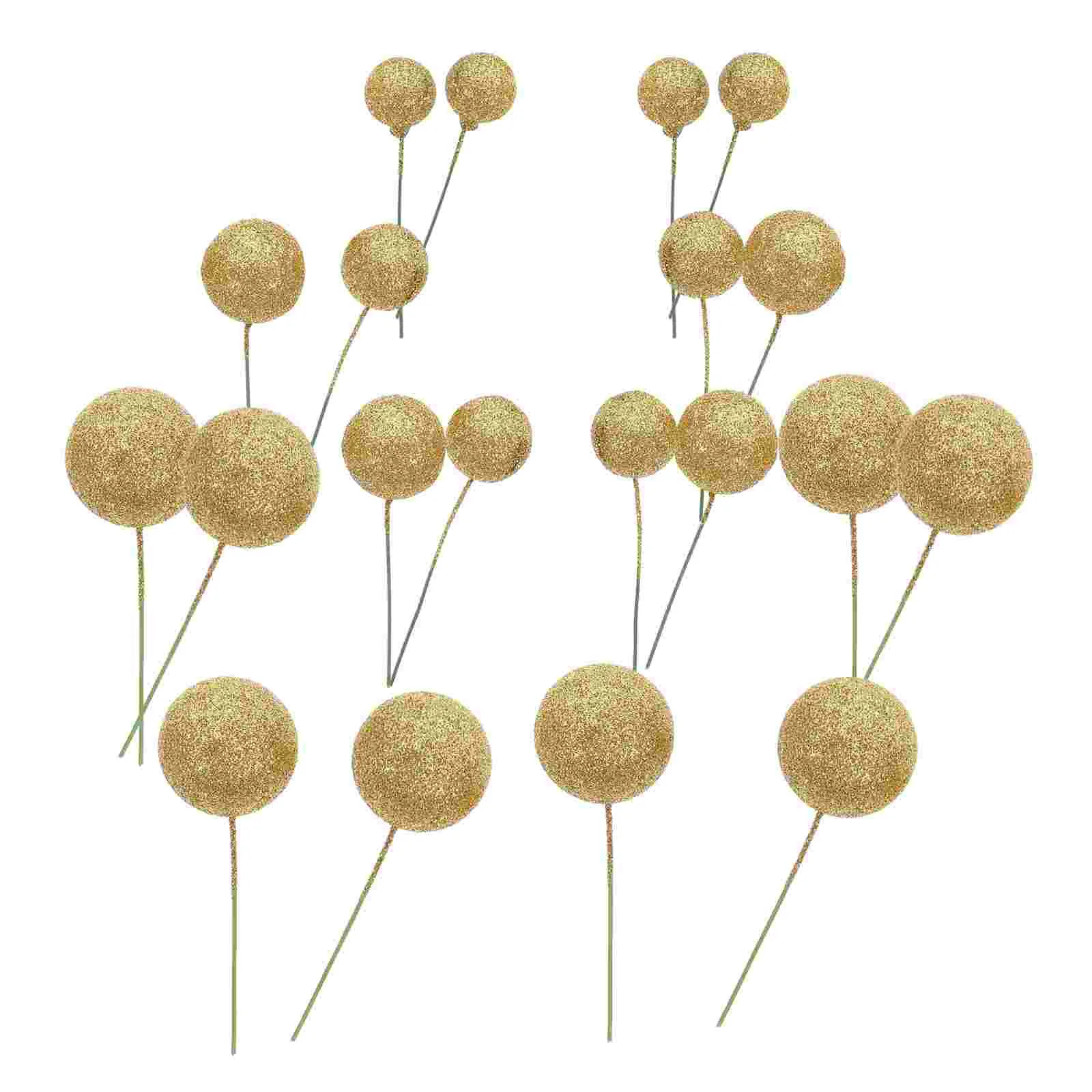 

20 Pcs Mini Ball Cupcake Topper Paper Cups Foams Balls Bakery Decor Decoration Replaceable