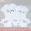 Daddy/Mommy/Sister/Brother/Baby Print Family Matching Outfits Short Sleeve Casual Family Outfit Summer Matching Set Clothing 3
