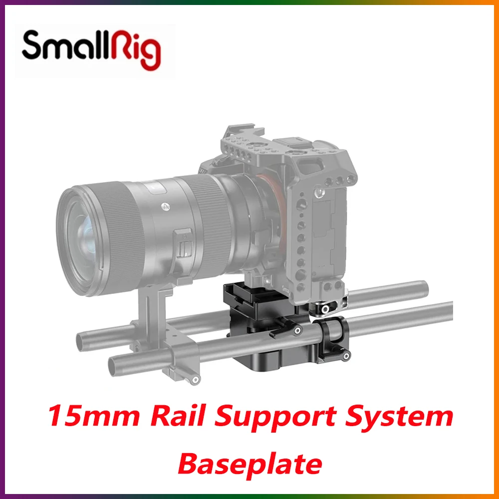 

SmallRig Universal 15mm Rail Support System Baseplate (Arca-swiss Standard) For Sony for Panasonic for Fujifilm DSLR Camera 2092