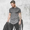 Plain Summer Cool Mesh Quick Dry Short Sleeve Shirt Gym Fitness Muscle Slim Fit Tops Mens Bodybuilding Sport Breathable T-shirt