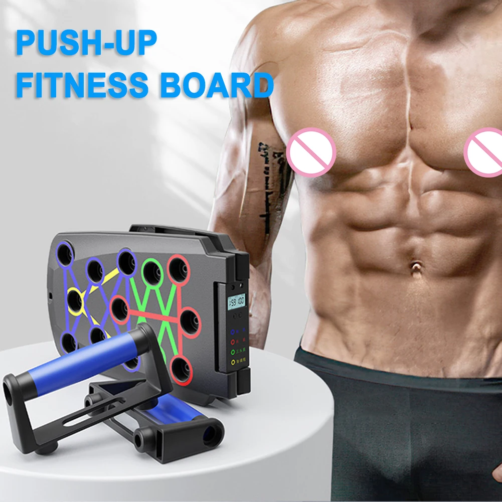 Folding Push Up Board Push Up Board Portable Multifunctional Push-up Board Foldable Push Ups Flexion Table Fitness Training Device Push-up Machine Gym Equipment