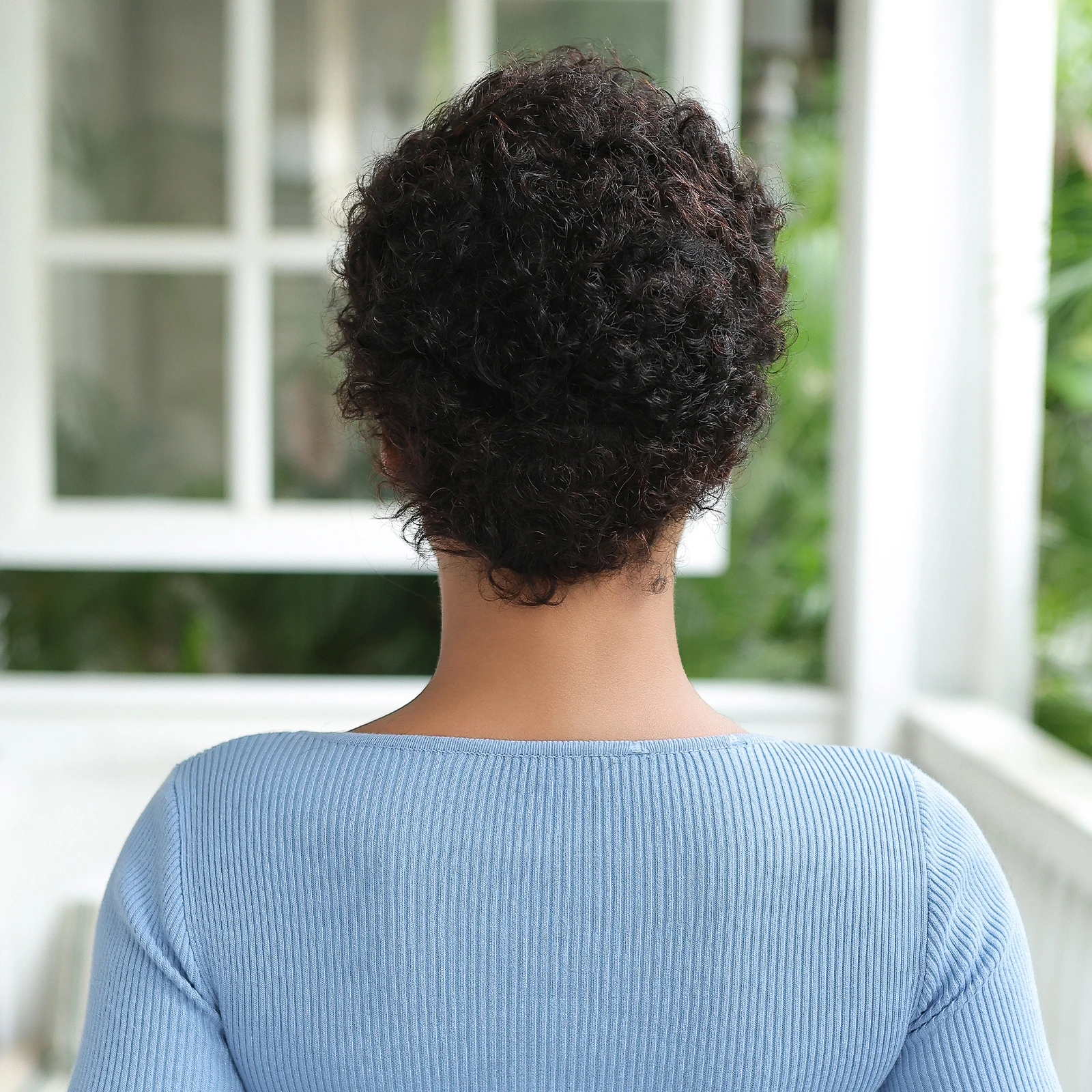 Kinky Curly Wigs Short Pixie Cut Wigs for Black Women Human Hair Brazilian Curly Human Hair Wigs Full Machine Made Glueless Wig