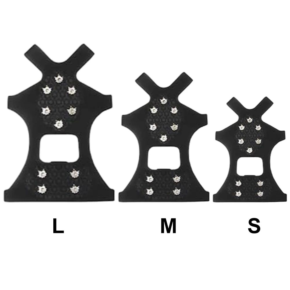 안전 실리콘 겨울 스테인레스 스틸 휴대용 부츠, 10 스파이크 신발, 미끄럼 방지 아이스 그리퍼, 야외 하이킹 신발, 2 쌍