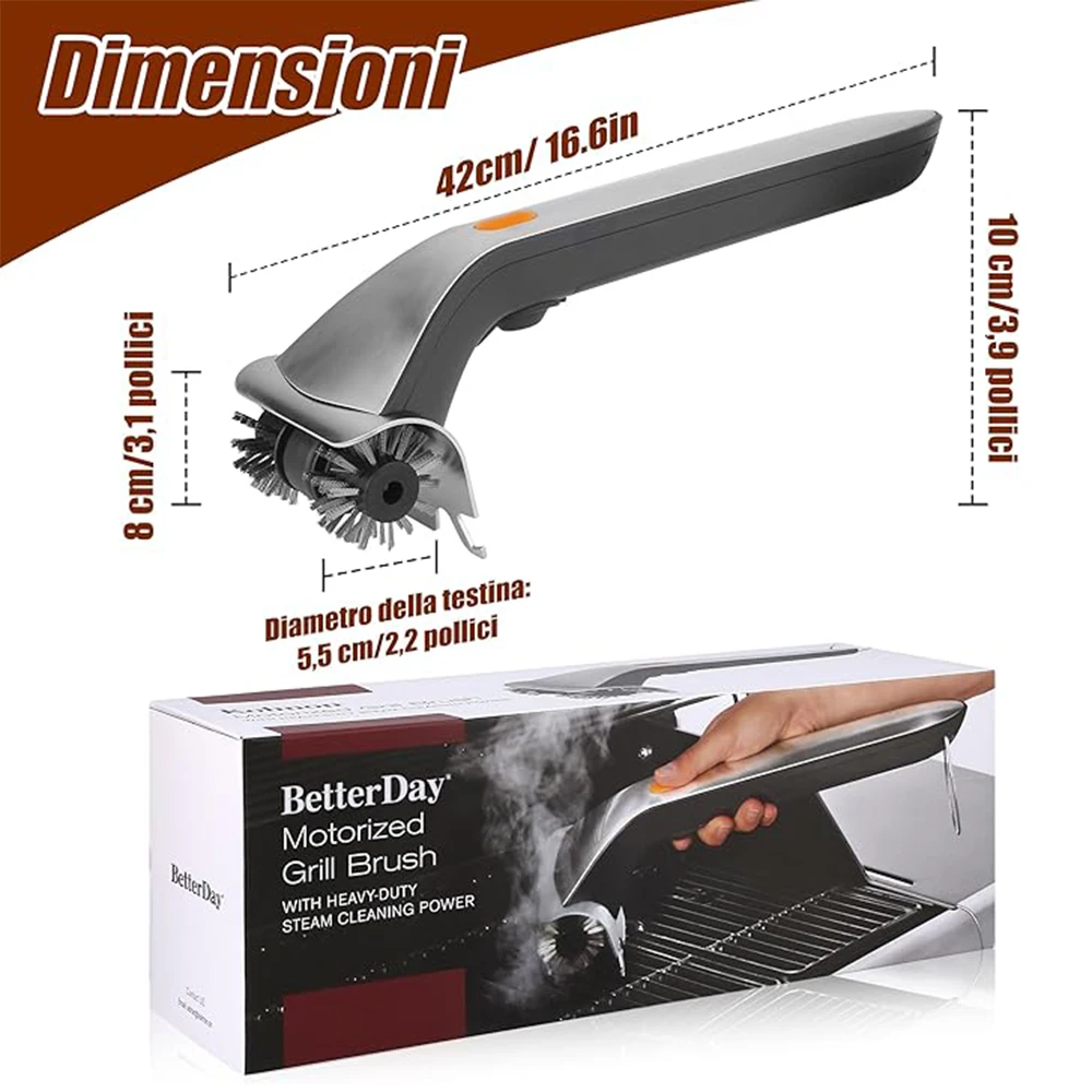 Electric Grill Brush With Scraper Outdoor Steam Cleaning Brushes BBQ Cleaner Suitable for Charcoal Scraper Gas Kitchen Tools