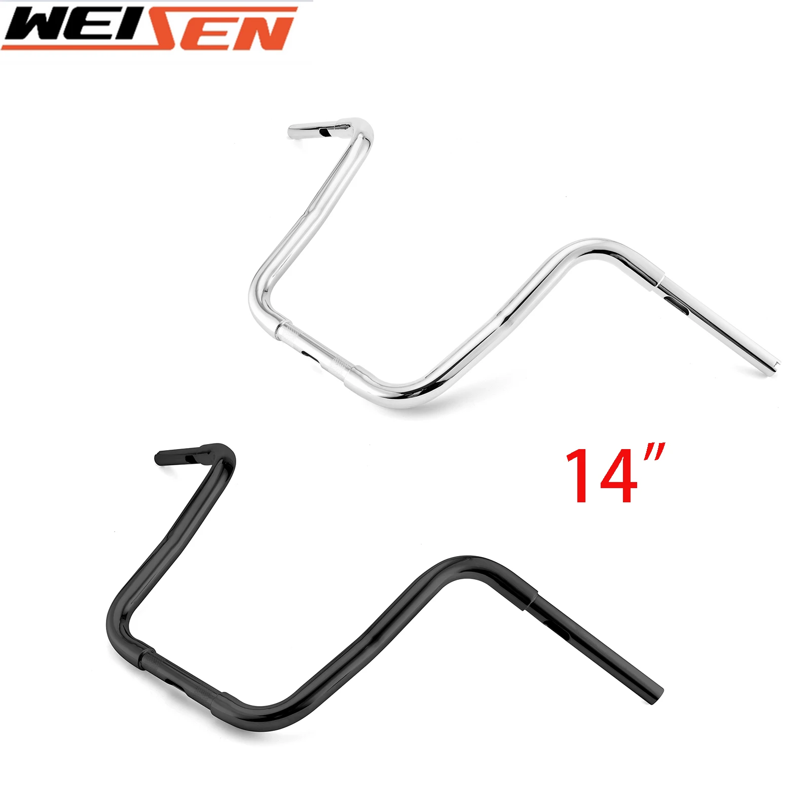 

Motorcycle 14" Rise Height Gangster Ape Hanger Bar Handlebar for Sportster Softail Dyna Road King Road Glide Accessories
