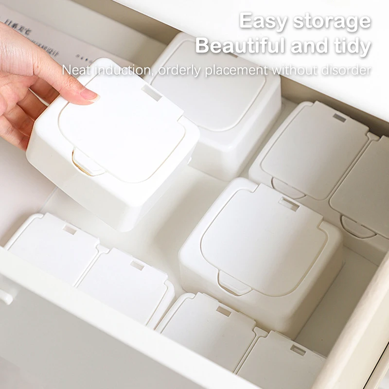 White Storage Box Desktop Organizer Large Capacity Stickers Simple Style Box Subpackage Holder desktop storage box stationery organizer stationery storage box
