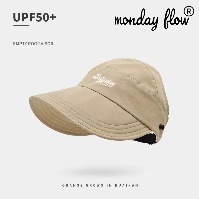 Monday Flow Genuine 25 New Summer Women Golf Vage Golf Sun Cap Top-Empty Visor Empty Breathable Anti-UV Cycling Cap