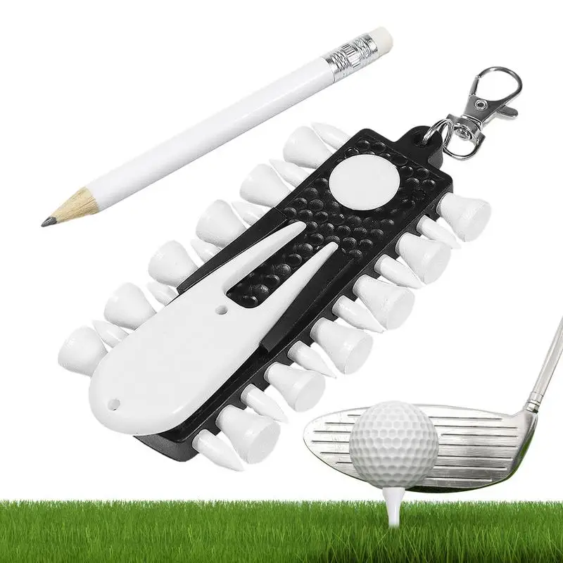 

Golf Divot Tool Divot With 12 Ball Studs Tool Magnetic Ball Marker With Score Pen Pitch Groove Cleaner Green Repair Fork