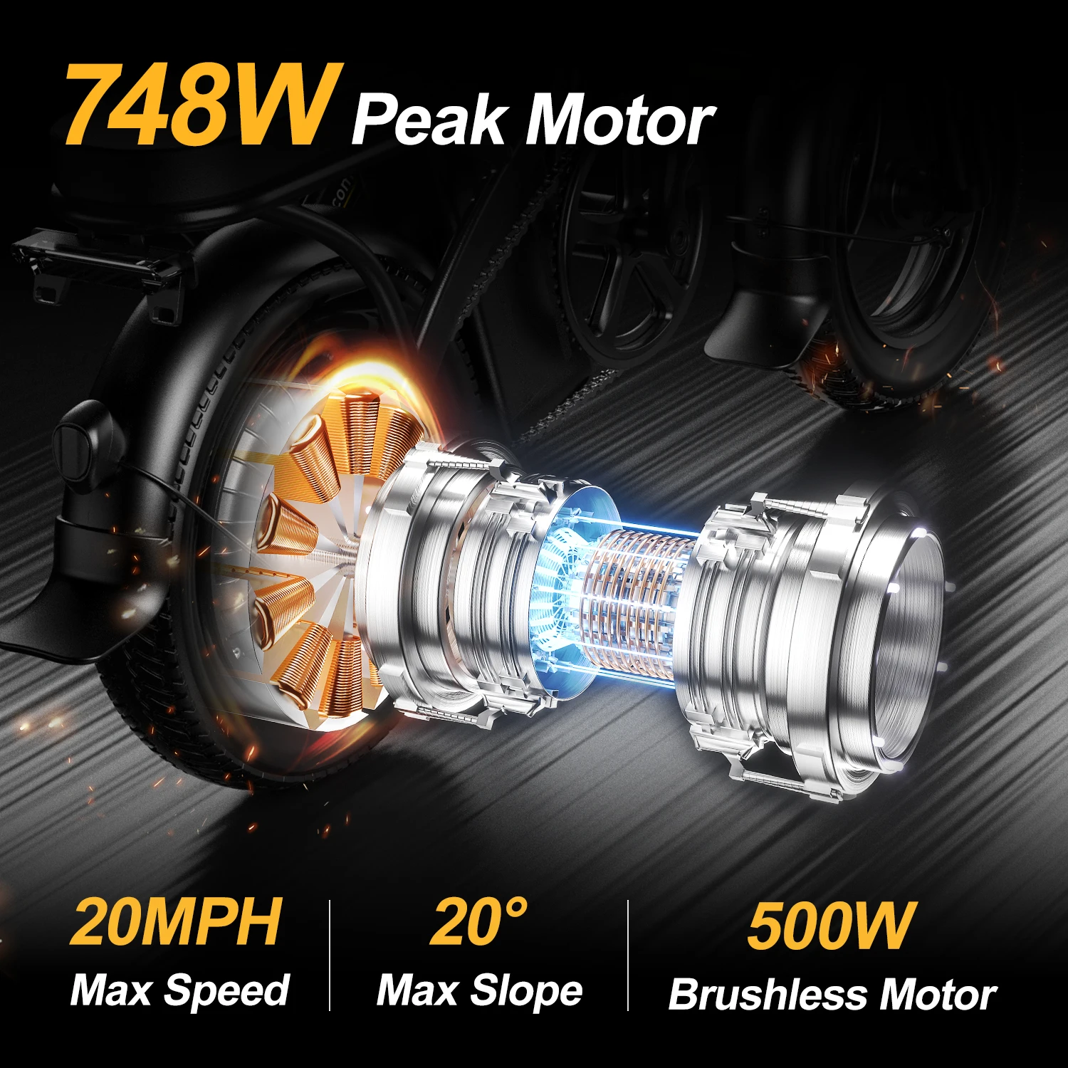 750W Foldable Electric Bike 3