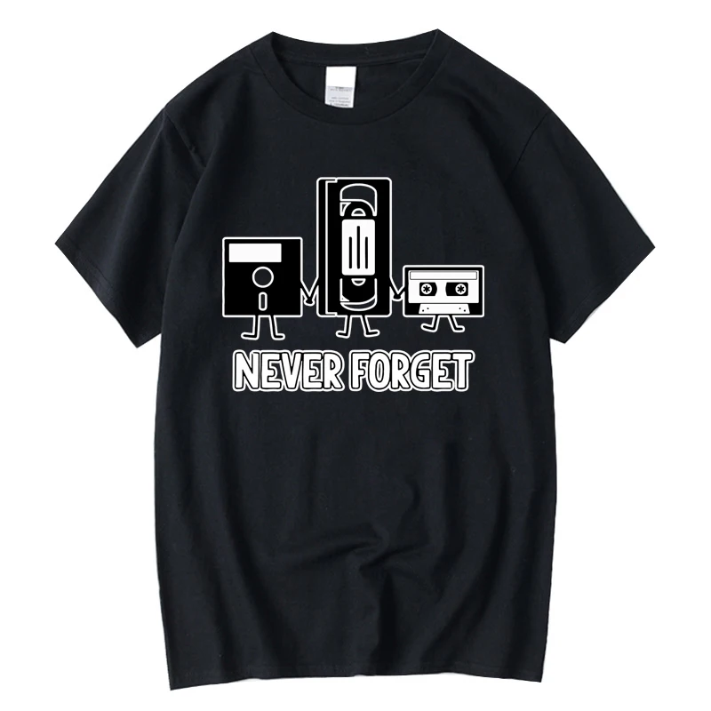 

XIN YI Men's High Quality T-shirt 100% Cotton Funny NEVER FOGRET design Print Loose Short Sleeve T Shirt Male T-shirt Tops Tees