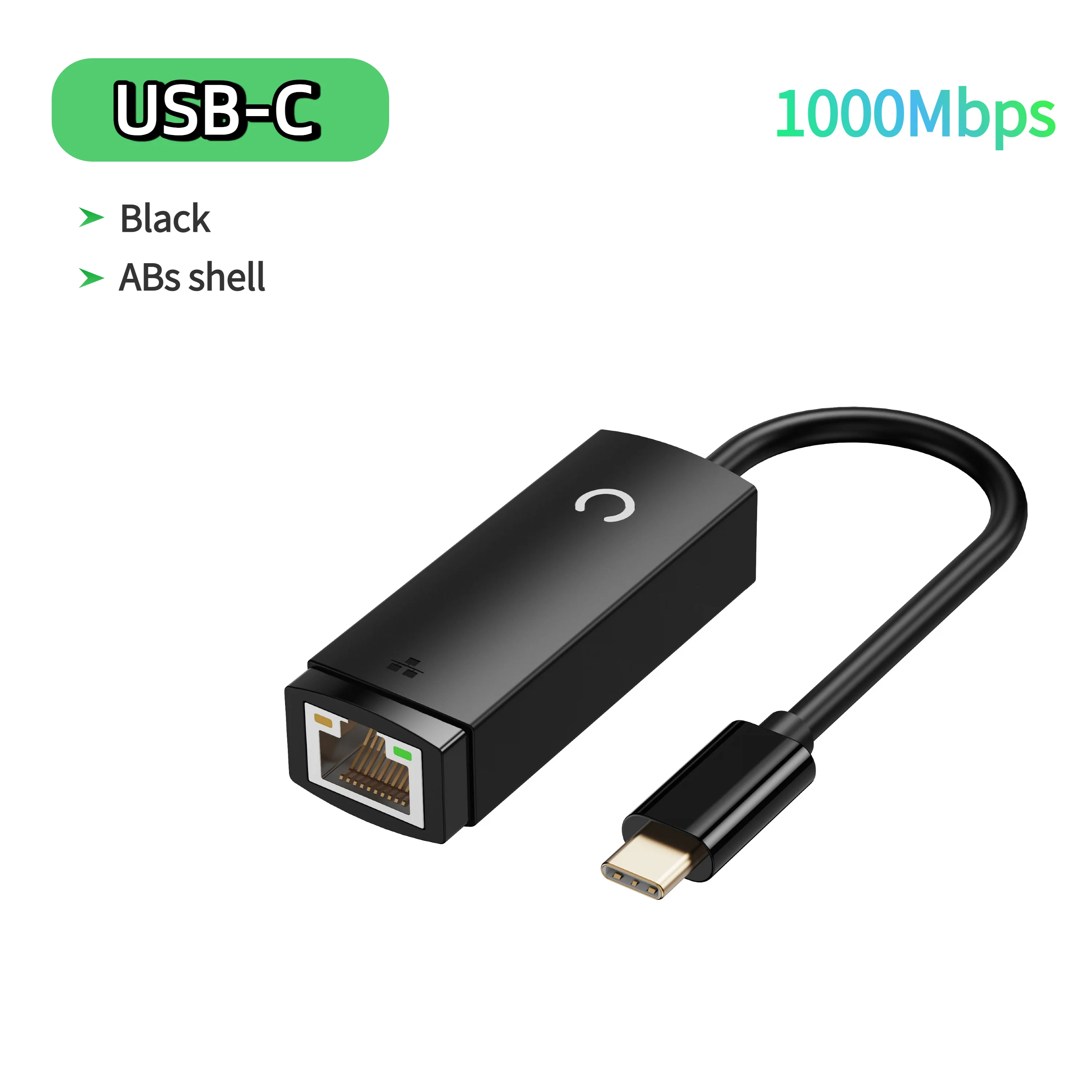 High-Speed USB-C to Gigabit Ethernet Adapter – RJ45 to USB 3.0/Thunderbolt 3