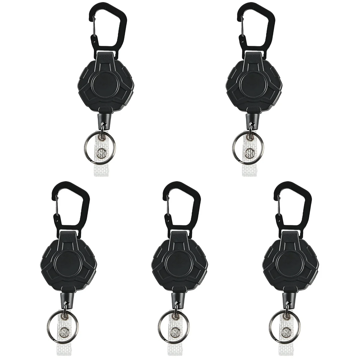 

5 Pack Keychain Retractable Climbing Keys Holders Storage Ring Multifunction Buckle Multi-functional