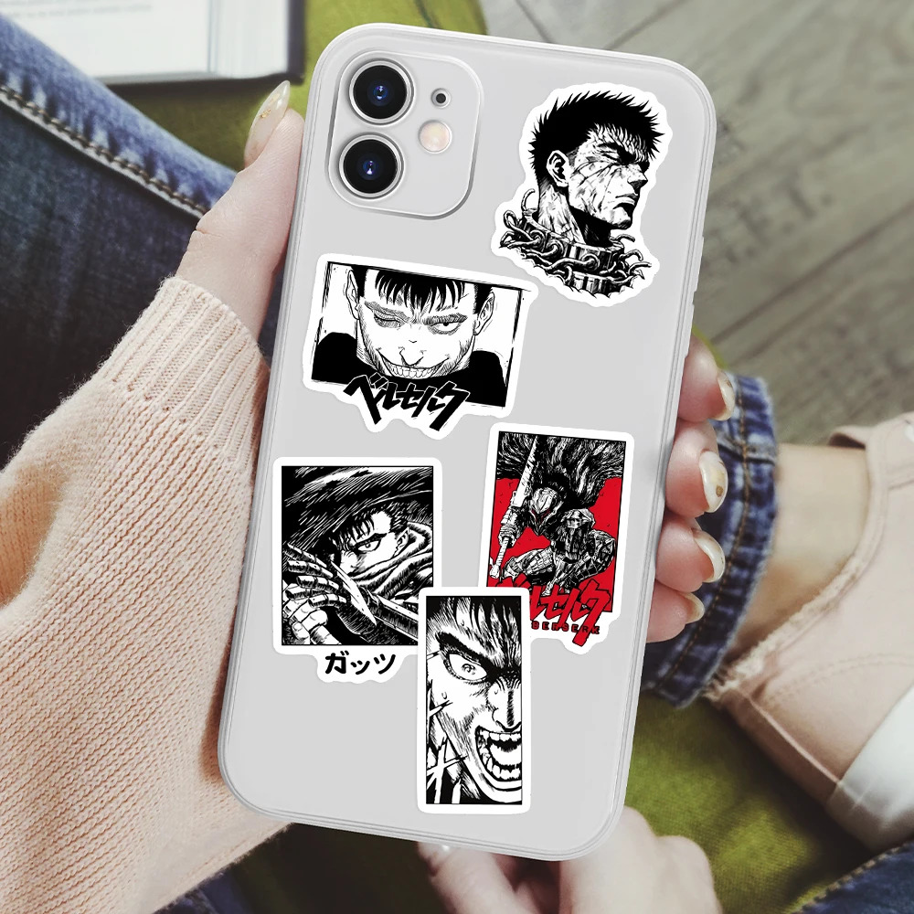 Anime Decorative Stickers Comics Berserk Guts Dark Fantasy DIY Gift Waterproof Decal Laptop Phone Scrapbook Luggage Bottles