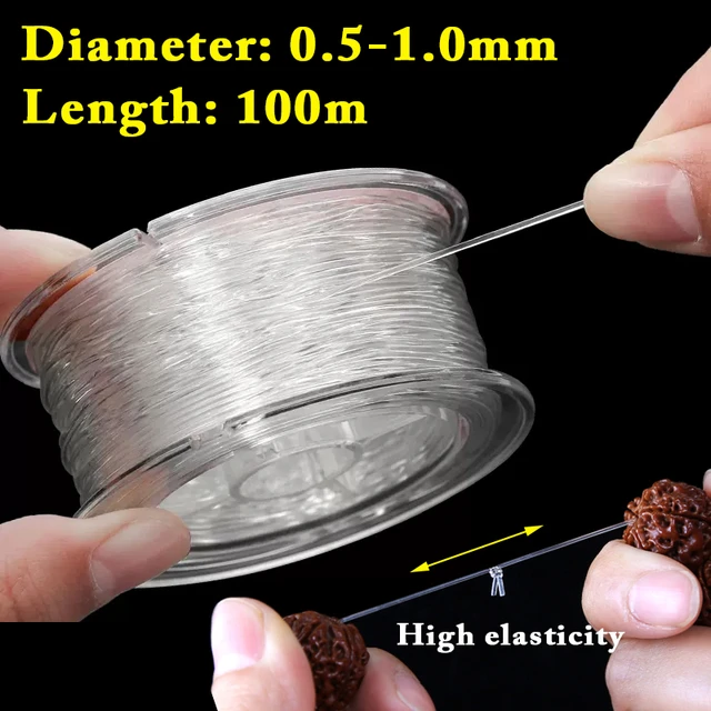 100m Strong Elastic Crystal Beading Thread Cord Jewelry Making Necklace  Bracelet DIY Beads String Stretchable Thickness