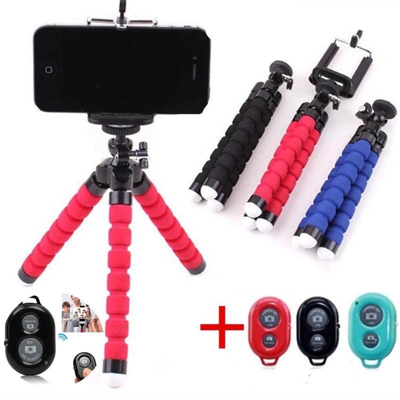 folding desktop phone stand Mobile Phone Holder Flexible Octopus Tripod Bracket for Mobile Phone Camera Selfie Stand Monopod Support Photo Remote Control phone stands