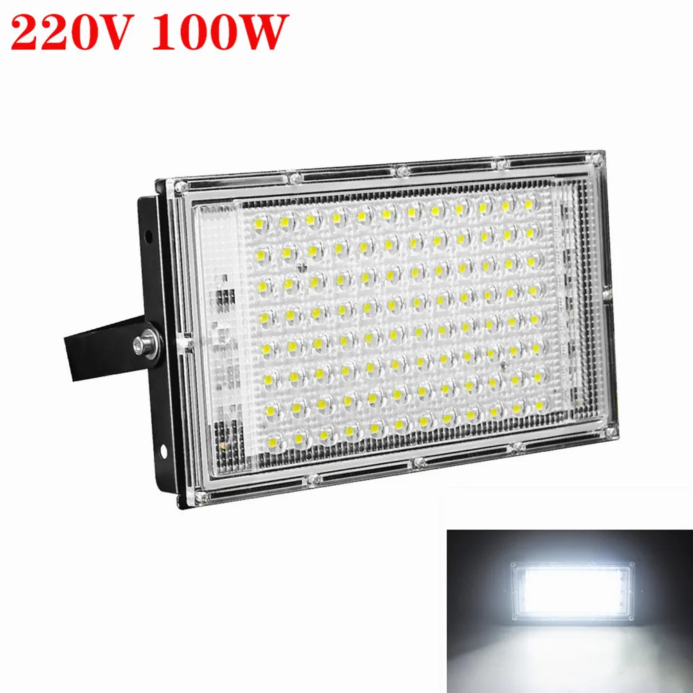 50W 100W Led Flood Light Ac 220V 230V 240V Proiettore Per Esterni Faretto Ip65 Impermeabile Led Street Lamp Illuminazione Paesaggistica