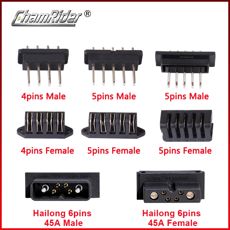 

Hailong Power discharge connector 4pins / 5pins Male or Female/ Ebike Parts power plug