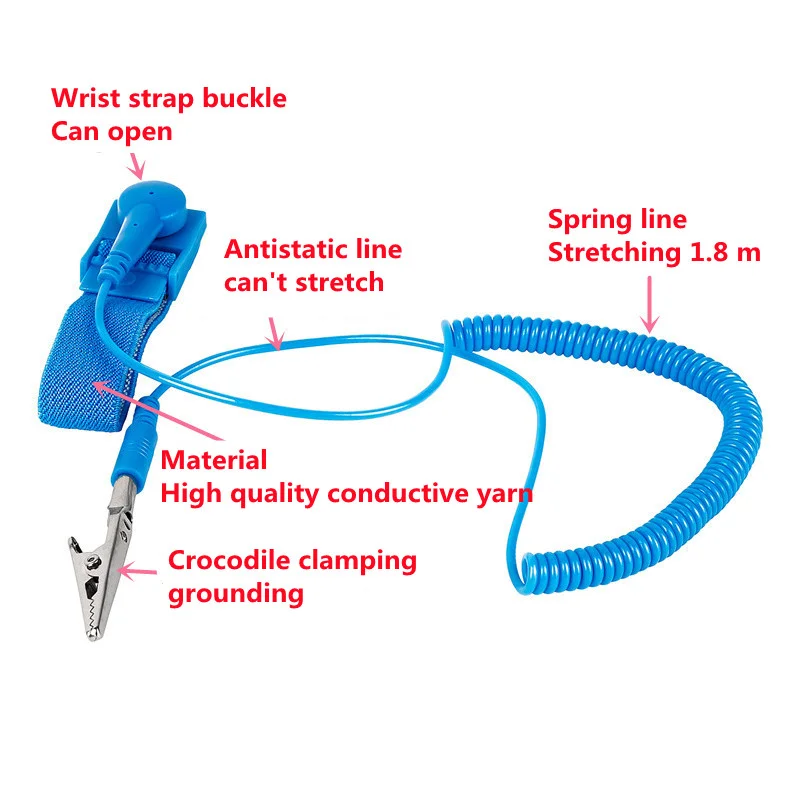 ESD Wrist Strap Socket, 5Pcs Wrist Strap Ground Socket Connector ESD