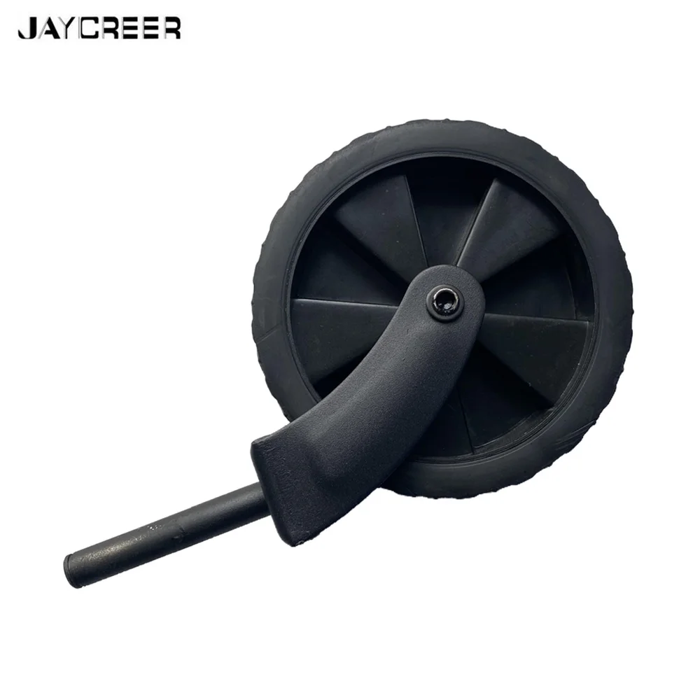JayCreer 5 inches Solid Wheels With Fork For Utility Wagon Cart
