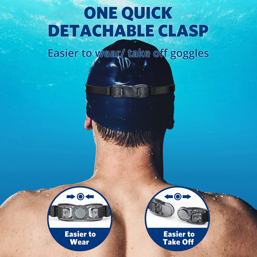 2 Pack Swimming Goggles Anti-Fog UV Protection Adjustable Swimming glasses Professional Waterproof Swim Eyewear For Adult Youth 6