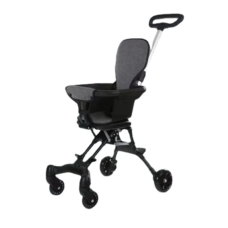 IMBABY-Poussette Portable Légère pour Bébé, Chariot de Voyage Pliable à Quatre Roues, Sièges Bidirectionnels