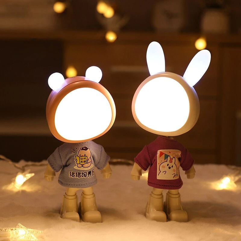 

Creative Rabbit Night Light 360° Rechargeable Bedside Bedside Baby Feeding Eye Protection Table Lamp Children's Holiday Gift